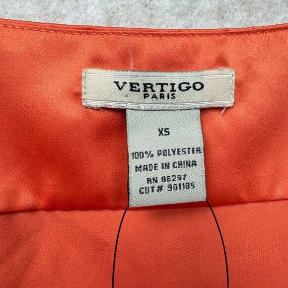 Women’s XS Orange Lace Sleeve Pencil Cocktail Party Dress NWT Square Neck - Picture 4 of 10